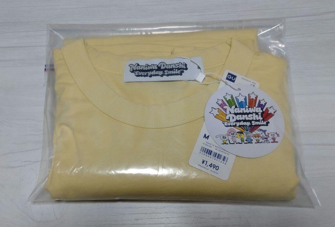 Amazon.co.jp: GU ? なにわ男子コラボTシャツ イエロー／長尾謙